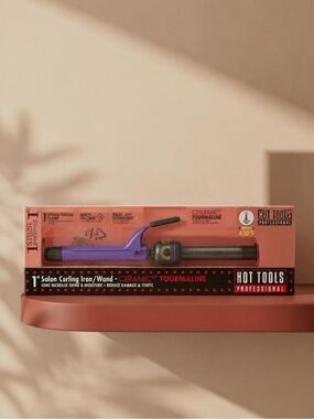 HOT TOOLS 1”PURPLE CURLING IRON/WAND - CERAMIC TOURMALINE
